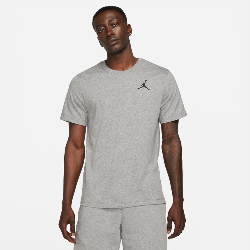 Jordan Jumpman Crew Tee - Men - Short Sleeve T-Shirt Jordan - Grey - DC7485-091 - Size: XL